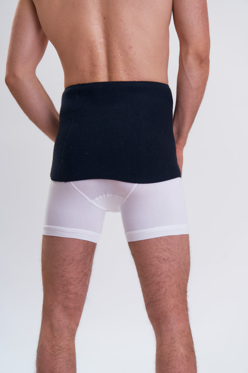Men's Black Merino Wool Belly Warmer