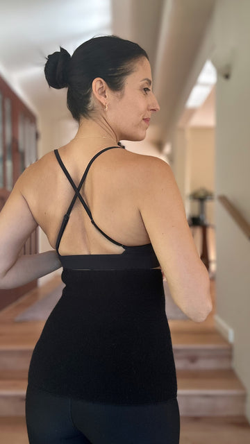 Black Merino Wool Haramaki
