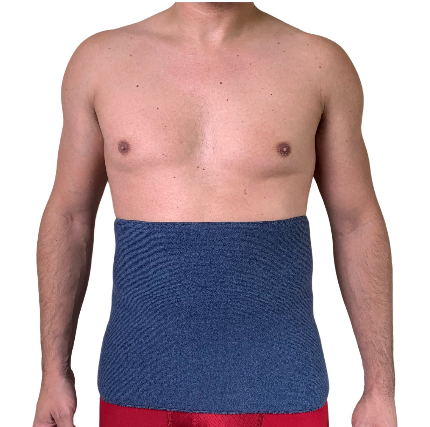 Men's Blue Merino Wool Belly Warmer